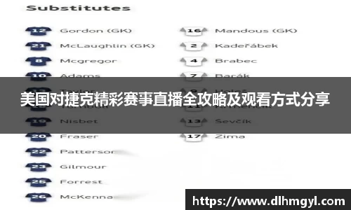 美国对捷克精彩赛事直播全攻略及观看方式分享