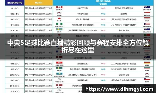 中央5足球比赛直播精彩回顾与赛程安排全方位解析尽在这里